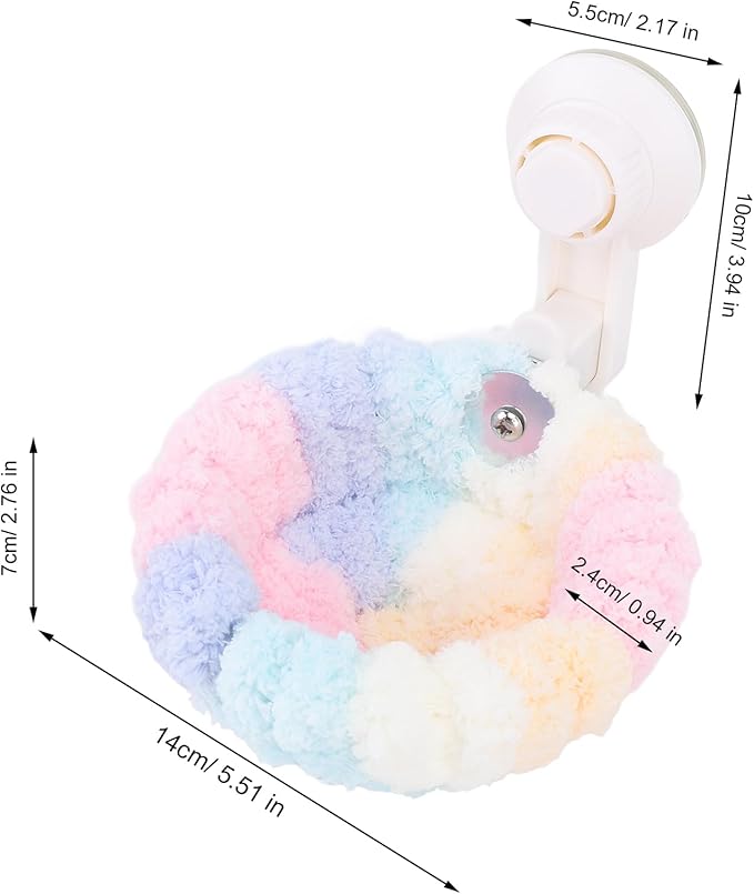 Plush Bird Snuggle Hut, Warm Velvet Bird Nest with Suction Cup, Parrot Sleeping Bed Bird Hammock for Travel Car Window Outdoor (Small)