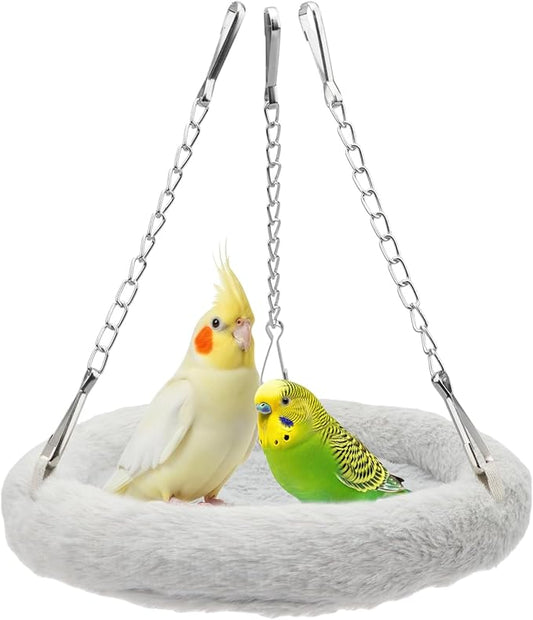 Wontee Bird Nest Bed Parrot Hanging Hammock Swing for Budgies Parakeets Lovebirds Caique Senegal Cockatiels Conures (M)