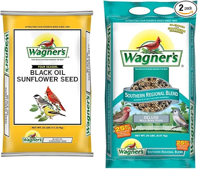 Wagner's Black Oil Sunflower and Southern Regional Blend Wild Bird Food