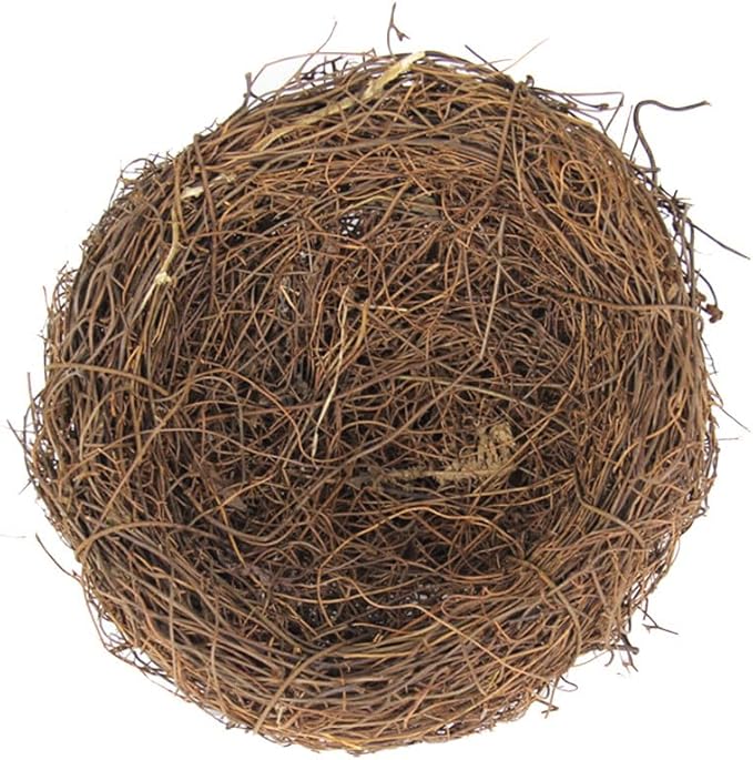 Artificial Birds Nest,4 Set Handmade Natural Easter Fake Birds Nest Rattan Bird Nests DIY Craft Tree Decoration Simulation Bird Nest for Wedding Home Garden Party Decor,15cm