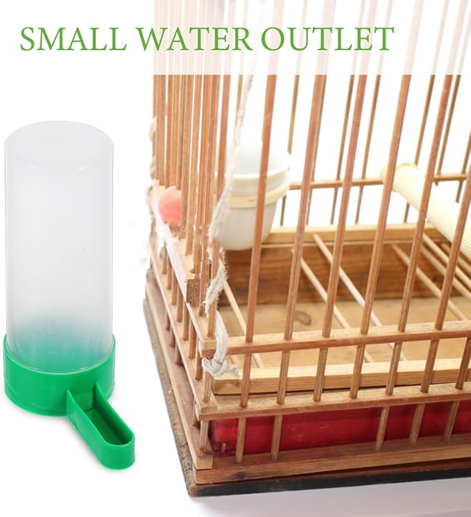 iplusmile Automatic Bird Water Feeder Cup Portable Parrot Drinking Dispenser Easy Clean Small Medium Birds Feeding Cup Size L