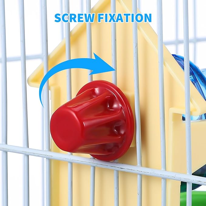 Parrot Food Leakage Toy Bird Treat Dispenser Lightweight Foraging Training Toy Easy Install 3.85X3.14X3.14In for Cockatiel Budgie Parakeet