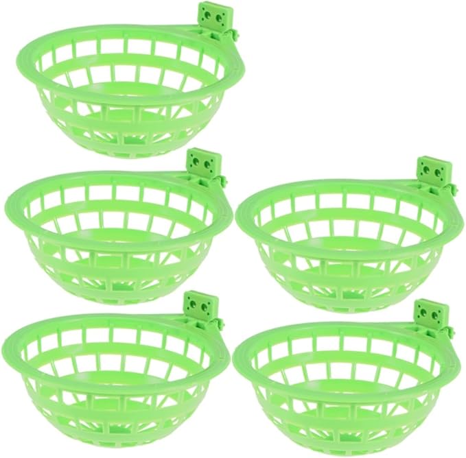 5pcs Hollow Parrot Nest Plastic Breeding Bird Basin for Parrots Birds Supplies for Comfortable Living Nesting and Breeding Environment