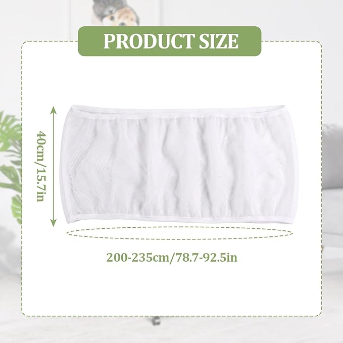 Bird Cage Cover,Bird Cage Seed Catcher,Durable Airy Nylon Mesh Net, Adjustable Birdcage Cover Skirt Seed Guard for Parrot Cockatiel Parakeet Pigeon Big Round Square Cages(White)