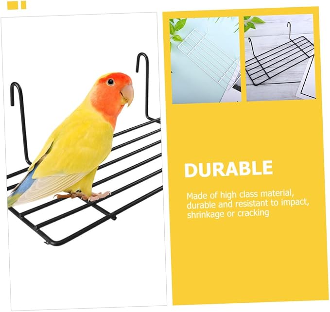 Mipcase 2pcs Decorative Bird Platform Stand for Parrots Parakeets Wall Perches for Birdcage Rest Area for Birds