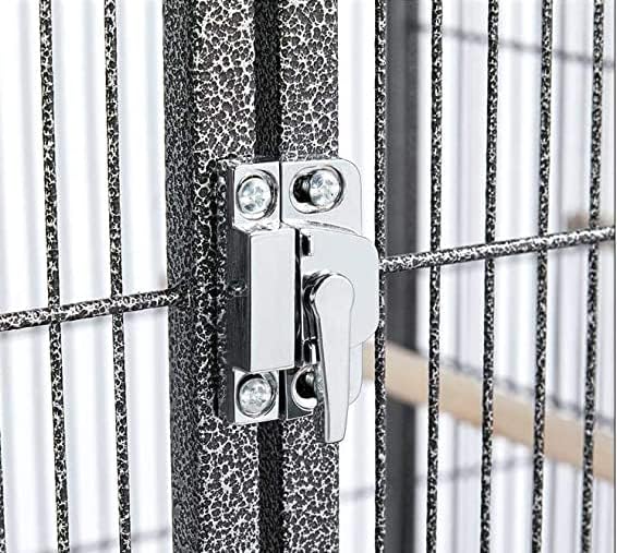 X-Large Elegant and Durable Wrought Iron Open/Close Play Top Bird Parrot Cage with Metal Seed Guard, Solid Metal Feeder, Nest Doors, Heavy Duty Lockable Rolling Castors