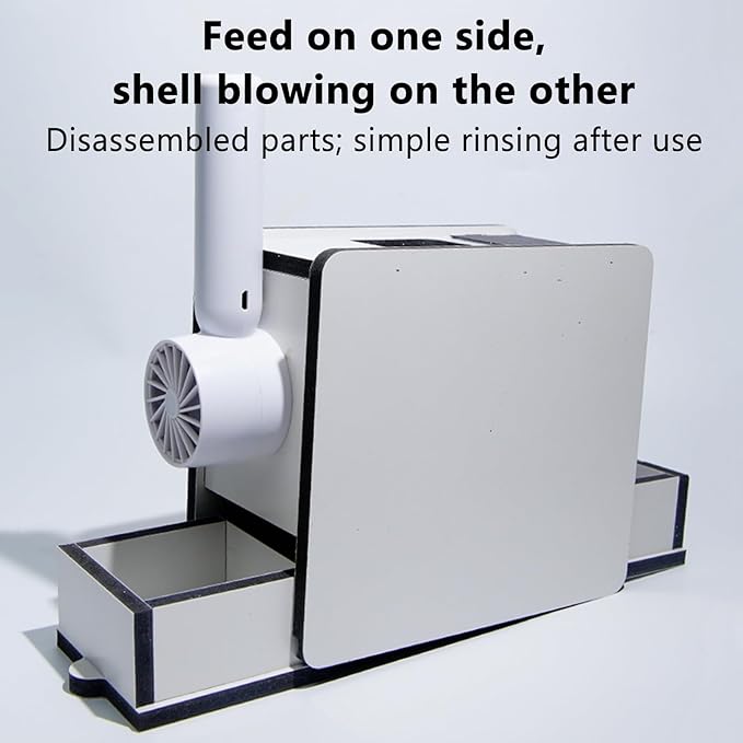 Bird Feed Blown Shell Splitter, Bird Food Grain Blowing Machine, Large-Diameter Design, with Fan, for Millet, Miscellaneous Grains, Melon Seeds, Rice, Beans