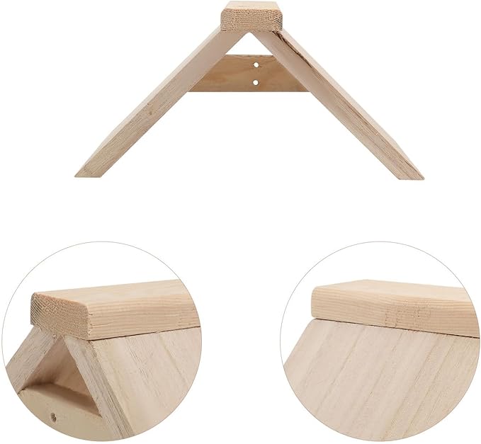 POPETPOP Dove Rest Stand : 2Pcs Wooden Pigeon Perch Bird Perch Stand for Pigeons Doves Parrots - Easy to Install, 8.65X4.72X4.72in