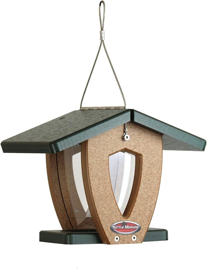 Kettle Moraine Recycled Mini Moraine Hopper Feeder (Green/Chocolate)