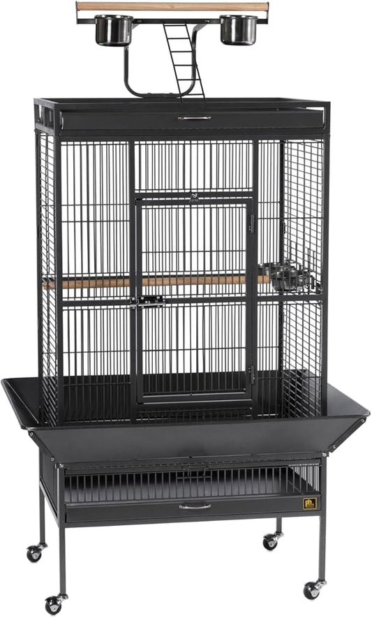 Prevue Hendryx Signature Select Series Wrought Iron Bird Cage in Black