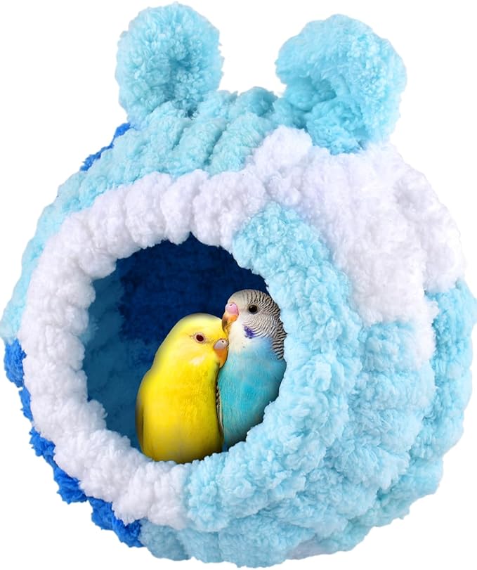 KATUMO Parrot Nest, Bird Breeding Nest Parakeet Snuggle Hut Conure House Bed for Budgie Cockatiel Conure Lovebird Canary Finch Hamster Small Pets