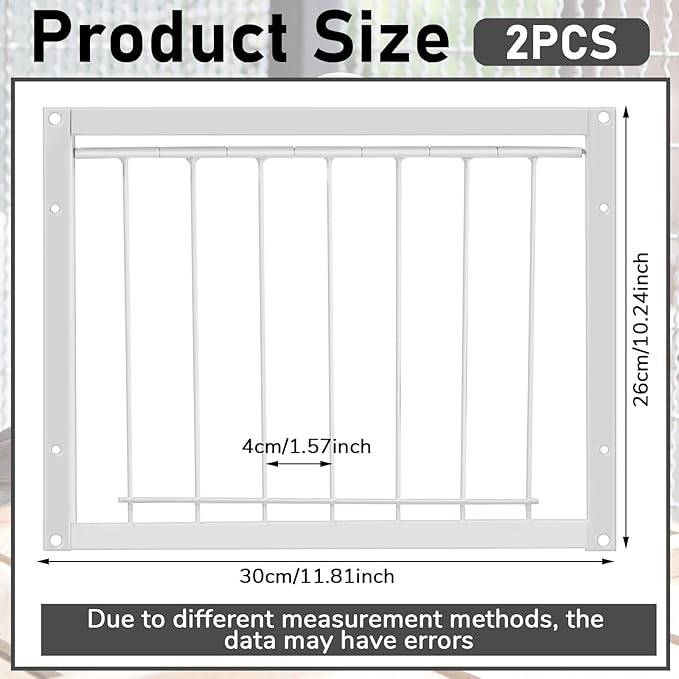 Suzile 2 Pcs 11.81" x 10.24" Pigeon Cage Door Bird Wire One Way Entrance Iron Pigeon Trap Bird House Door for Racing Supply Birdcage Breeding, White
