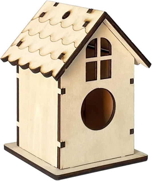 Bird Nest Cage Parrot Cage Toy Nest Nesting Box Unassembled Hideouts Craft Toy for Small Size Birds Cage Bird Nest Nesting Box for Birds