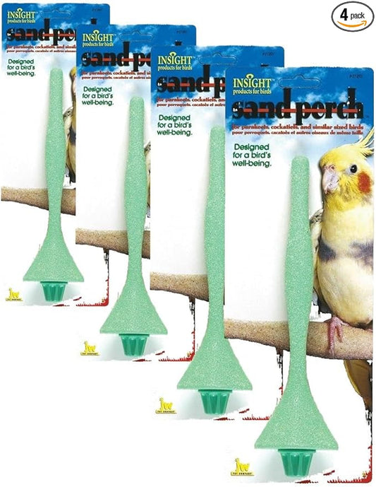 JW Pet Company Insight Sand Perch Bird Accessory, Regular, Assorted Colors (Pack of 4)