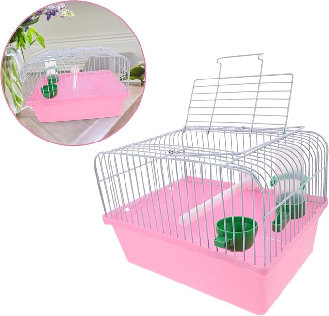 BESPORTBLE Portable Bird Carrier Cage Lightweight Travel Birdcage with Food Box Water Dispenser Spacious Design for Parakeets Birds for Pet Owners The Go