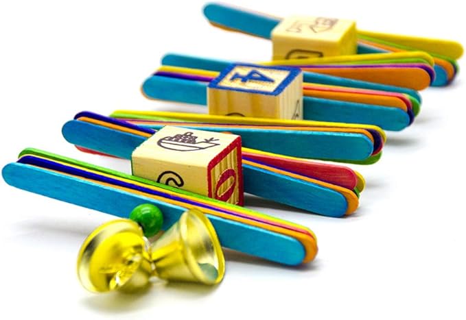 balacoo Bird Parrot Foraging Ice Pop Sticks Chew Toy for Medium and Small Parrots and Birds