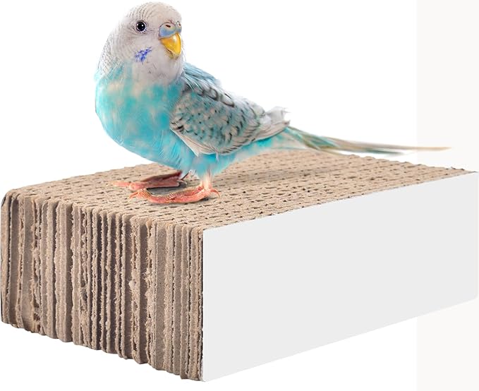 KATUMO Conure Toys, 4.7 Inch Cockatiel Foraging Shredder Chewing Toys Parakeet Perch Stand Bird Cage Assessory for Lovebird Parrotlet Small Birds
