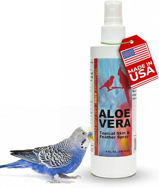 Morning Bird Aloe Vera Spray 8 Fl Oz – Natural Topical Spray for All Birds – Soothes Dry Skin & Supports Healthy Skin – Easy-to-Use Spray Bottle for Gentle Hydration & Skin Relief