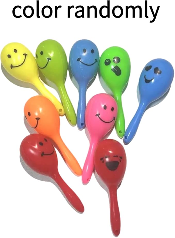 3PCS- Colourful Mini Ball Sand Hammer Parrot Rattle Shaker Musical Sound Toy Intelligent Sand Hammer Toys for Parakeets Canaries Cockatiels Conure Lovebirds(Random Color)