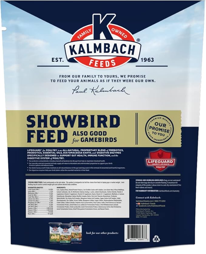 Kalmbach Feeds 24% Starter Crumble for Showbirds and Gamebirds, 5 lb Bag