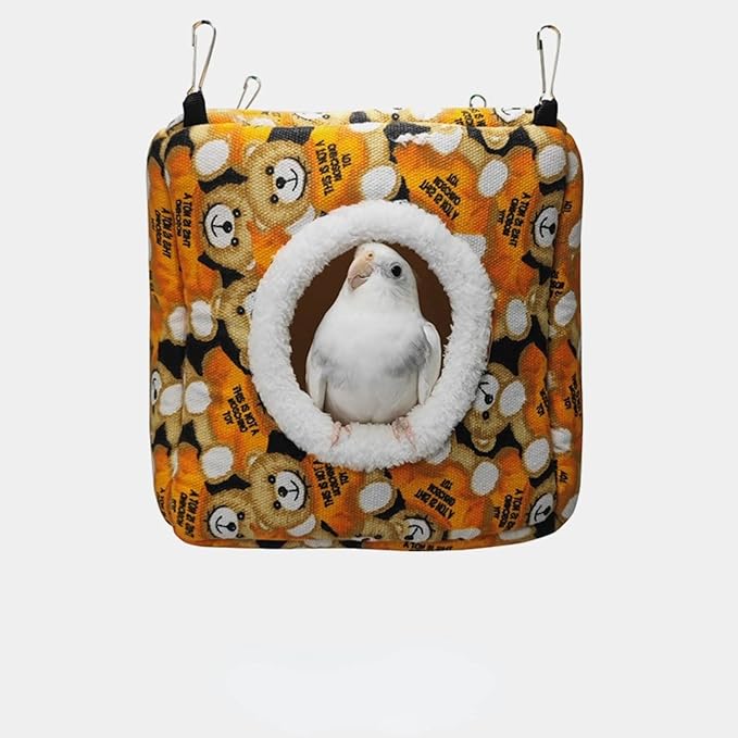Winter Warm Bird Nest House Bed Hammock Toy for Pet Pet Parrot Parakeet Cockatiel Conure Lovebird (Large)
