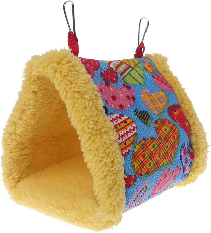Winter Warm Bird Nest House Shed Hut Hanging Hammock Finch Cage Plush Fluffy Birds Hut Hideaway for Hamster Parrot Macaw Budgies Eclectus Parakeet Cockatiels Cockatoo Lovebird (1#)