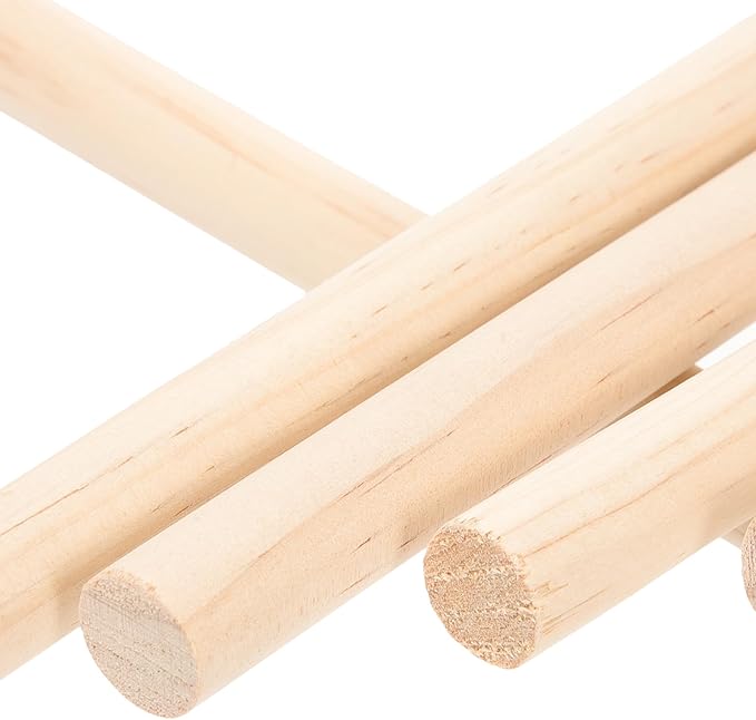 Angoily Dowel Wood Bird Perch Stand Set, Parakeet Perches, 5Pcs 4, 6, 8, 10, 11 Inch Parrot Stand Rods for Cockatiels Conures, Paw Grinding Stick with Metal Wing Nuts, Bird Cage Accessories