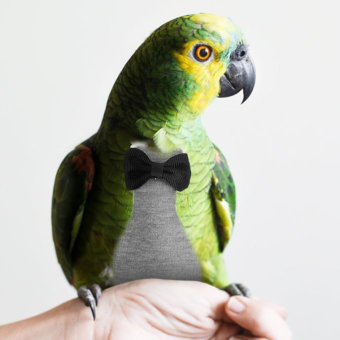balacoo Washable Bird Diapers 4Pcs Reusable Lightweight Flight Suit Liners Breathable Skin-Friendly Bird Costume for Parrots Macaw Cockatoo Parakeet