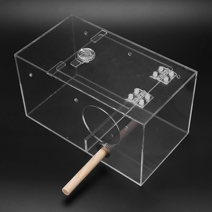 Breeding Nest for Birds, Acrylic Bird Breeding Box Transparent Parrot Nesting Box with Standing Pole and Padding