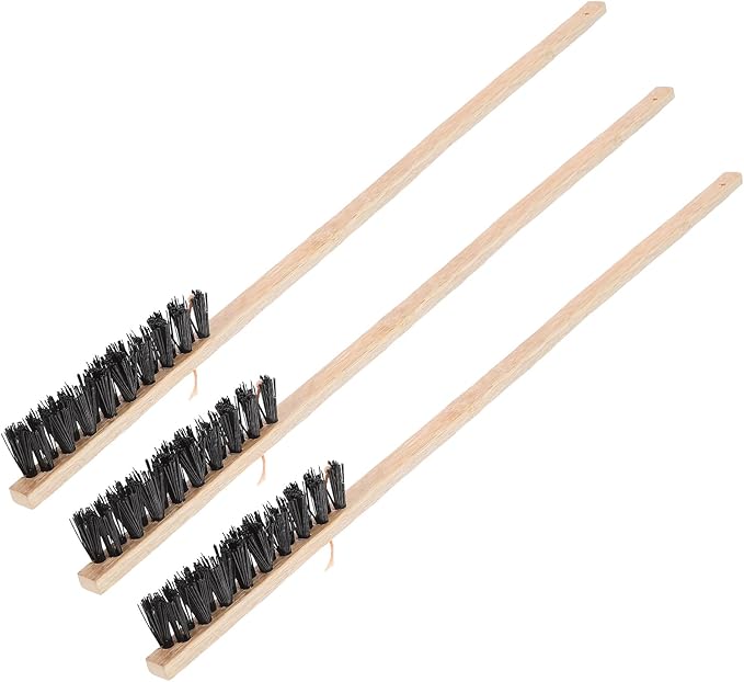 TEHAUX Bird Cage Cleaning Brush, Bird Cage Cleaner Wooden Long Handle Parakeet Cage Cleaner for Parrots Birds Cage Necessary Supplies, Random Color