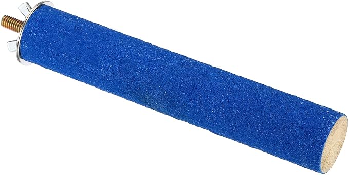 PATIKIL 1x6 Bird Paw Grinding Stick, Bird Wood Perch Stand Cage Accessory for Small Bird Parrot Lovebird Parakeet Cockatiel, Blue