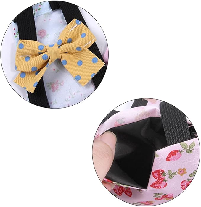 Adjustable Chicken Diaper for Pet Duck for Washable Poultry Nappies Hens Clothes with Pretty Bow Reusable