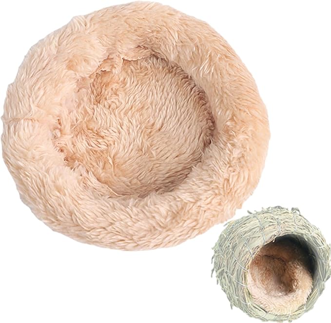 Bird Cotton Nest, 4.33in Bird Sleeping Tool with Thickened Edge Shell Parrot Warm Nest Mat Warm Pad for Lovebirds, Budgies, Parakeets, Cockatiels Medium Size Bird Accessories