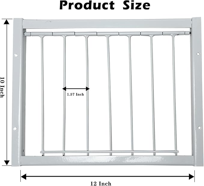 Pigeon Trap Loft Door with Steel Frame, Pigeon Doors Trap Rust Resistant Bird Cage House Door for Racing Pigeons, Pigeons Supplies (12in/ 30cm)