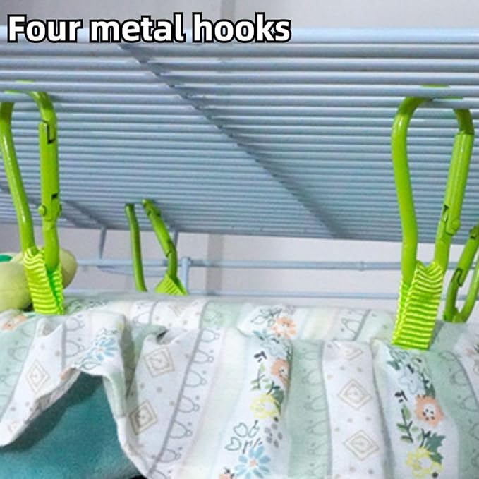Bird Nest Hanging Bird Bed Hammock for Parrots Parakeet Conures Cockatiel - Small Animals House Pet Cage Habitats Decor (Blue)