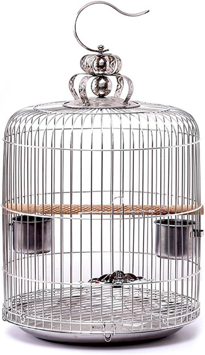 Aimery Bird Cage，Stainless Steel Birdcage，Small Bird cage，Bird Cages for Parrots，Travel Bird Cage，Bird Travel cage(V30G)