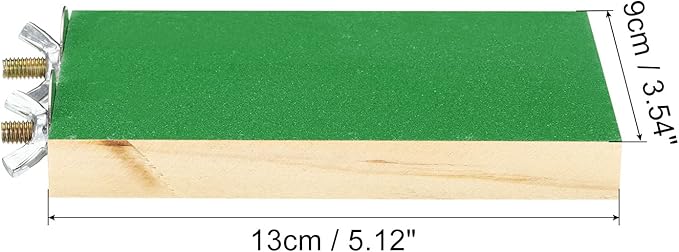 PATIKIL Bird Perch Stand, Parrot Stand Platform Playground Paw Grinding Clean for Parakeet Cockatiel Cage Accessory, Green