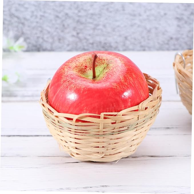 Mipcase Parrot Nest with Hook Bamboo Bird Nest Nest for Birds Garden Decor 4pcs Set