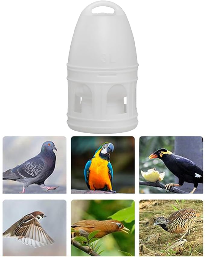 2X Bird Water Drinker Chicken Dove Quail Parrot Parakeet Pigeon Water Dispenser Feeder with Handle Large Capacity Water Pot Container