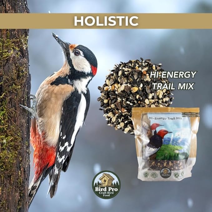 Bird Pro Holistic Bird Seed - Premium Seed for Backyard Feeding (18 Pounds, Hi-Energy Trail Mix)