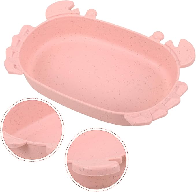 Parakeet Bath Tub for Cage Crab Themed Accessory with Non Slip Base for Parrots and Outdoor Birdcage Bathtub for Parrot Parakeets Cockatiels Canary