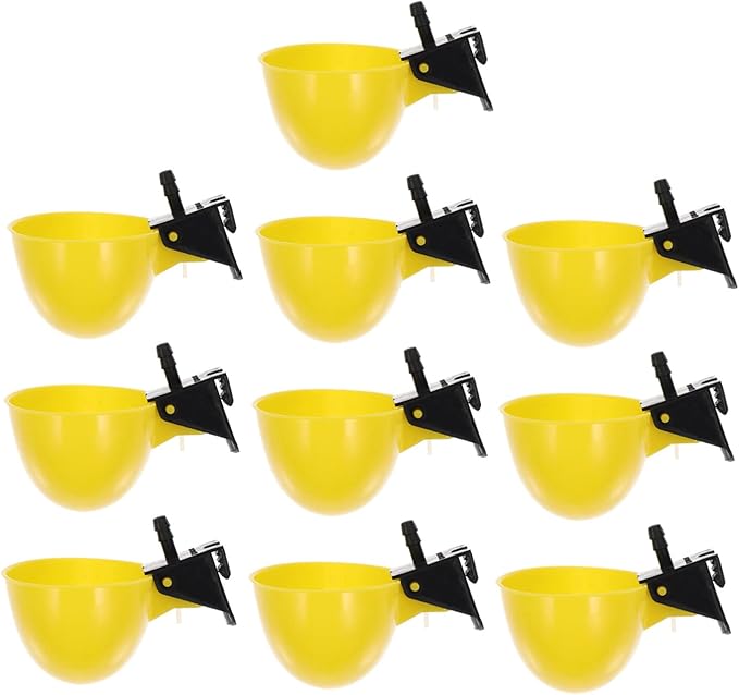 VICASKY 10Pcs Automatic Bird Water Feeder Leak Small Water Cups for Quail and Chickens Convenient Design for Easy Cleaning and Use