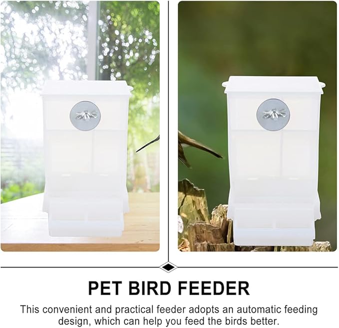 Automatic Bird Feeder No-Mess Bird Feeder Parrot Feeding cage Accessories Suitable for Small and Medium Parrots for (3 pcs)