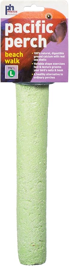 Prevue Pet Products Pacific Perch Beach Walk X-Large - Natural Seashell Mineral Bird Perch for Cage Accessory, Foot Exercise & Beak Grooming, Ideal for X-Large Birds