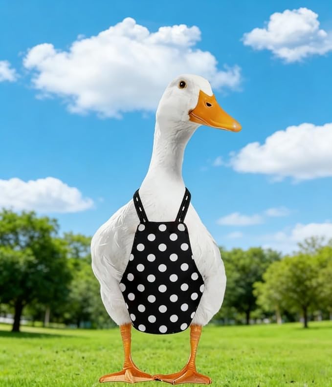 2 Pack Chicken Diapers for Hens, Roosters, Diapers for Ducks, Ducklings, Reusable Pet Diaper with Bow Ties Waterproof Poultry Nappies for Geese Pet Ducks-Red&Black Polka,L