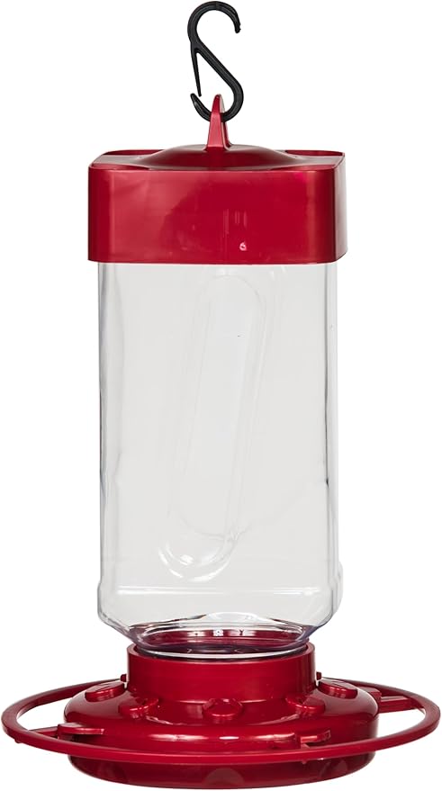 First Nature, 32oz. Hummingbird Square Bee Proof Feeder, Economical 32 Oz Bottle: Makes Up to 128 Oz of Nectar When Mixed with Water, 993055-306