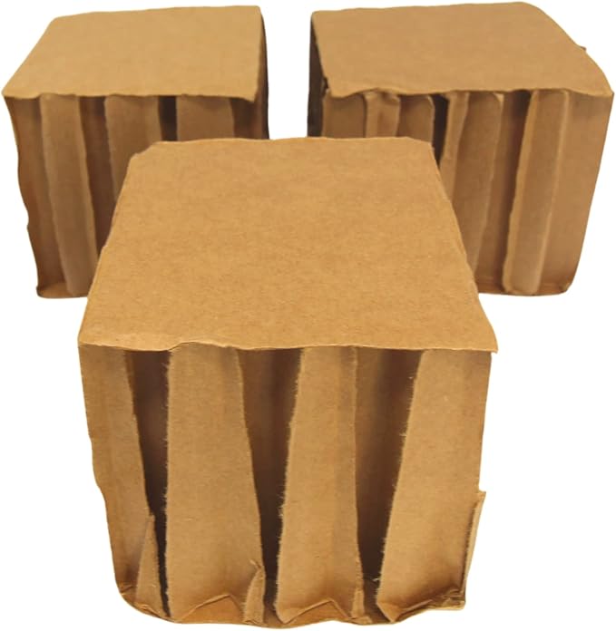 Bonka Bird Toys 3751 Pk3 Jumbo 4" Cardboard Cubes Large Parrot Chew Foot Talon Cage Toy, Amazon, African Grey, Pionus, and Similar