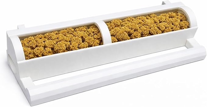 Premium Millet Holder - Mess-Capture Design for Clean Cages - Specially Designed for Small Birds Like Parakeets, Budgies, Lovebirds, Cockatiels, and Finches (Premium Marble Edition)