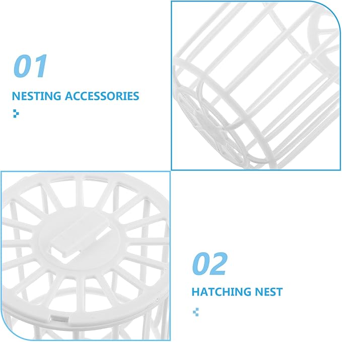 4pcs Plastic Bird Nest Basket for Birds Canary Finch Parrot Cage Accessories Breeding and Nesting Material Organizer