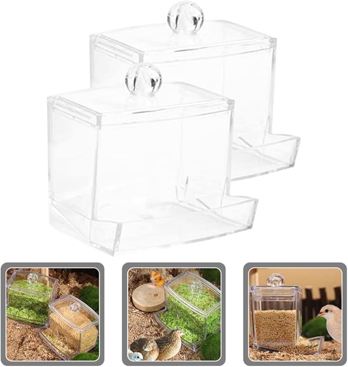 POPETPOP Bird Feeder for Multiple Pets, Transparent Design, 150 oz Capacity